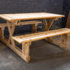 Wooden Table And Bench