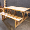 Wooden Table And Bench