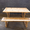 Wooden Table And Bench